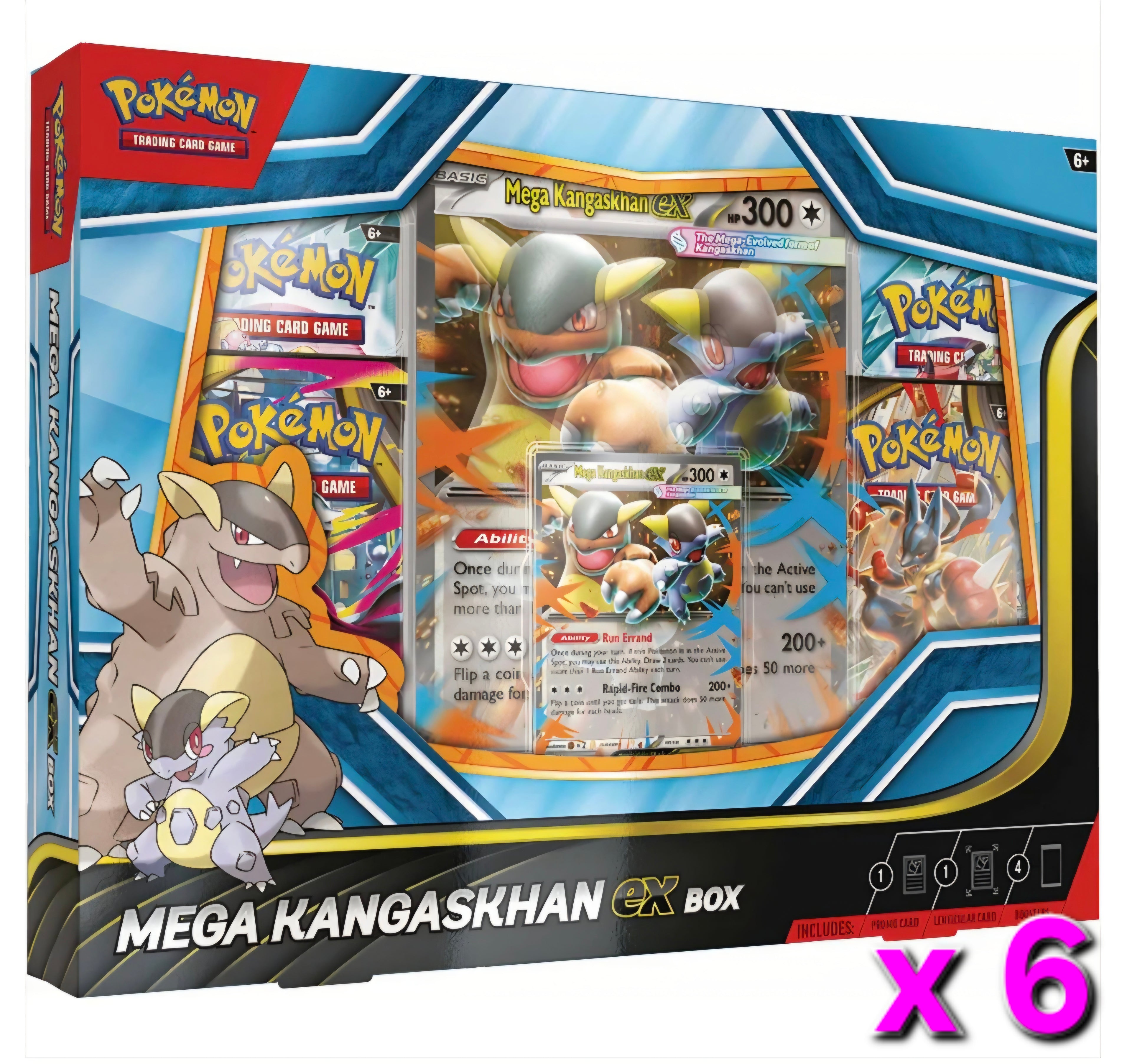 Pokémon TCG: Mega Kangaskhan ex Box x 6 - Sealed Case